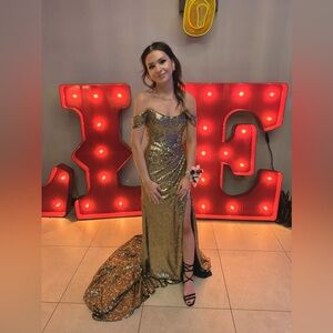 Sherri Hill, size:00, Gold